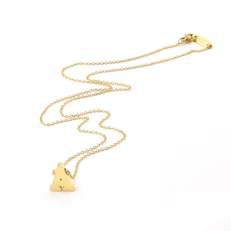 Personalized Initial Letters Pendant Necklace for Birthday Gift 3colors