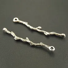 10 шт. античная серебряная филигранная ветка листьев Шарм Разъем для DIY ювелирных изделий A627