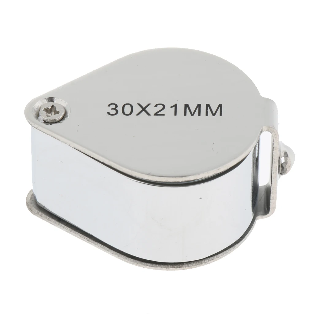 Mini Foldable 30 Times Magnifying Magnifier Glass Jeweler Eye Jewelry Loupe