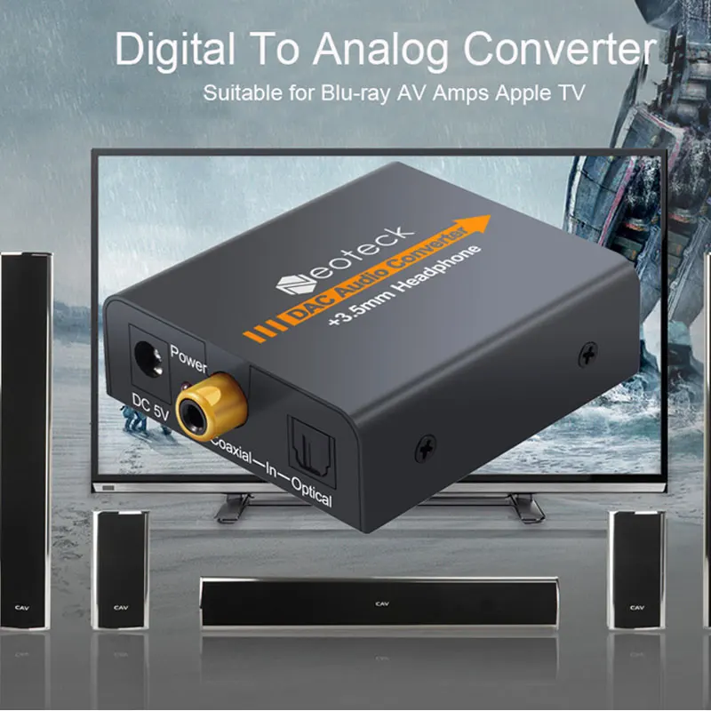 Neoteck цифро аналоговый адаптер преобразователь цифрового сигнала в аудио