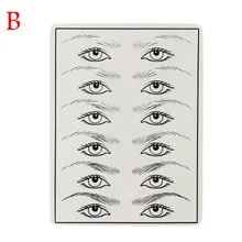 100 шт 5 стилей татуировки для обучения рисованию губ упражнения татуировки бровей обучение пустой Перманентная Татуировка кожи бровей губ