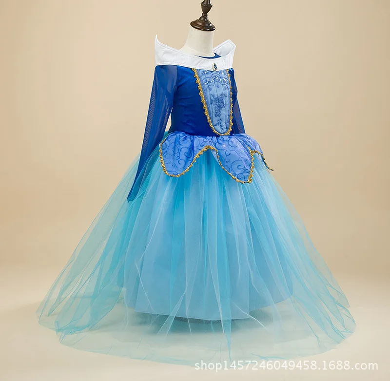 110-150 см Принцесса Аврора модный подарок костюм Спящей красавицы подарок на день рождения платье для девочек платья для девочек вечерние костюмы