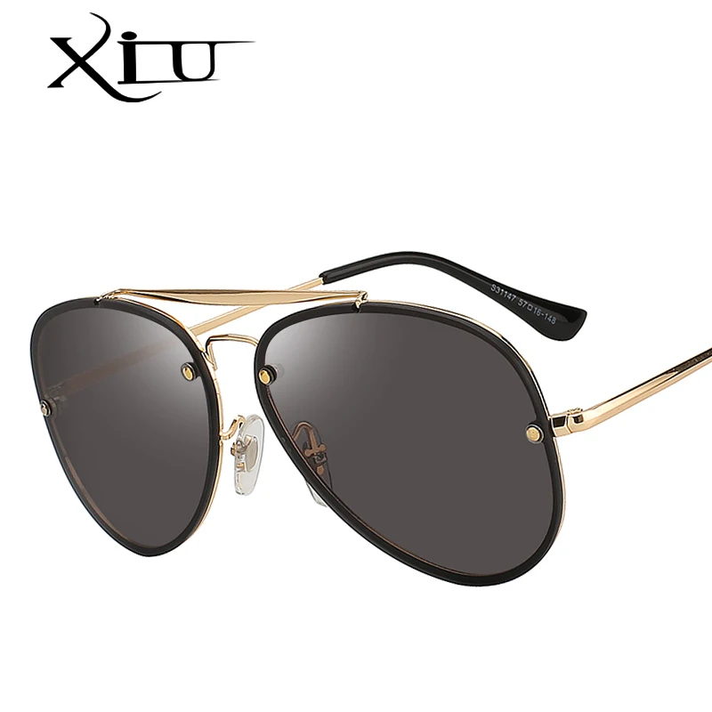 

XIU Brand Designer Pilot Metal Sunglasses Men Women Fashion Twin -Beams Glasses Top Quality Vintage Sunglasses Oculos UV400