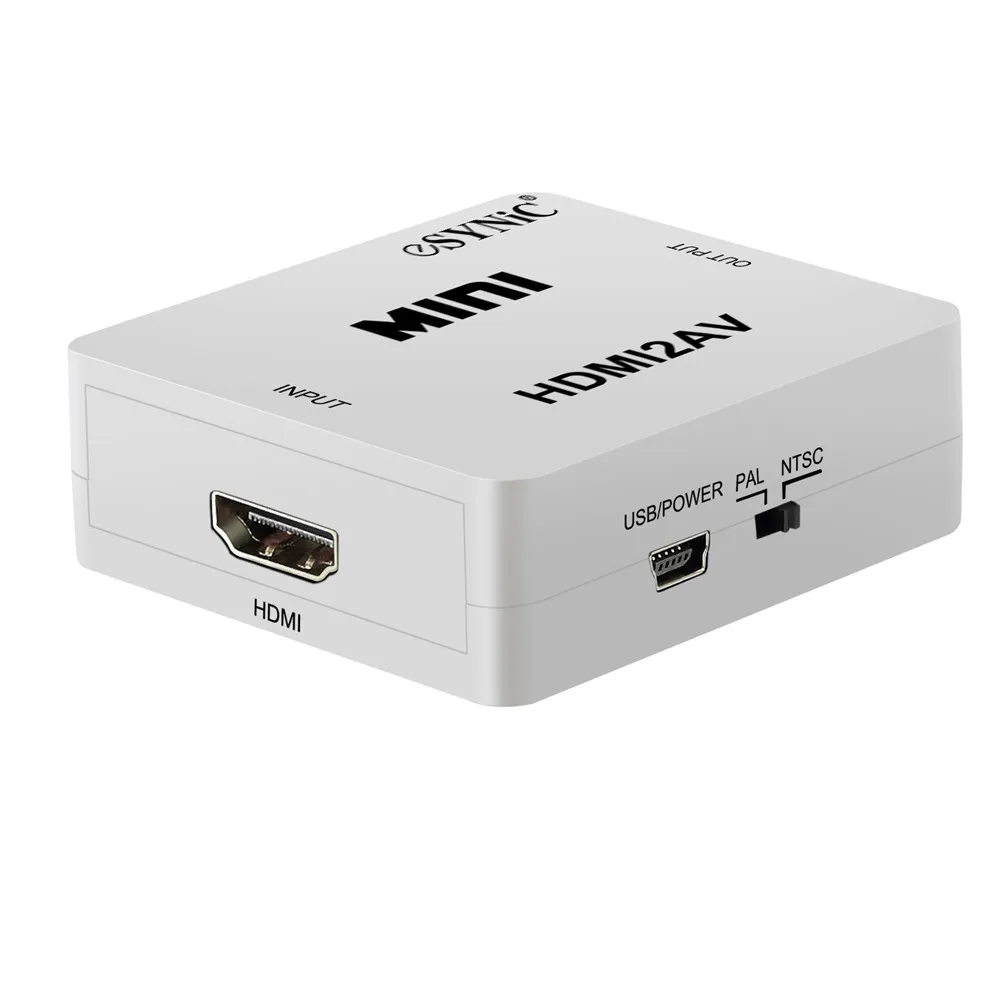 ESYNiC HDMI К AV адаптер HDMI к 3 преобразователь RCA CVBS композитный видео аудио конвертер 1,4 коаксиальный Поддержка PAL/NTSC