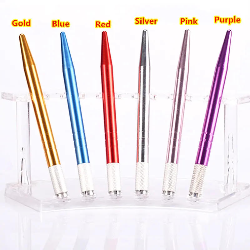 

20pcs Manual Permanent Makeup Embroidered Eyebrow Tattoo Pen Caneta Tebori Microblading Stainless Steel Material Lock-Pin Device