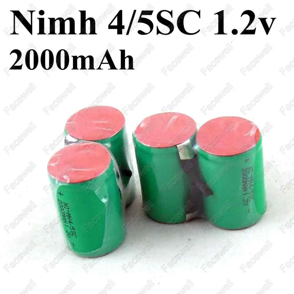 10ps 1,2 v ni-MH sub c 2000mah 4/5 sc nimh аккумуляторная батарея bateria sc 4/5sc 1,2 v 12v 2000mah 5C разрядка не ni-cd 4/5