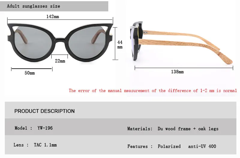 Новые модные женские солнцезащитные очки кошачьи глаза, женские деревянные солнцезащитные очки ручной работы, мужские бамбуковый футляр для очков UV400 Gafas de sol