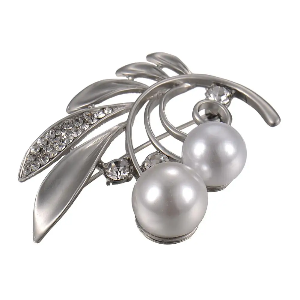 

New Ladies Imitation Pearl Brooches For Women Wedding Dress Badge Accessories
