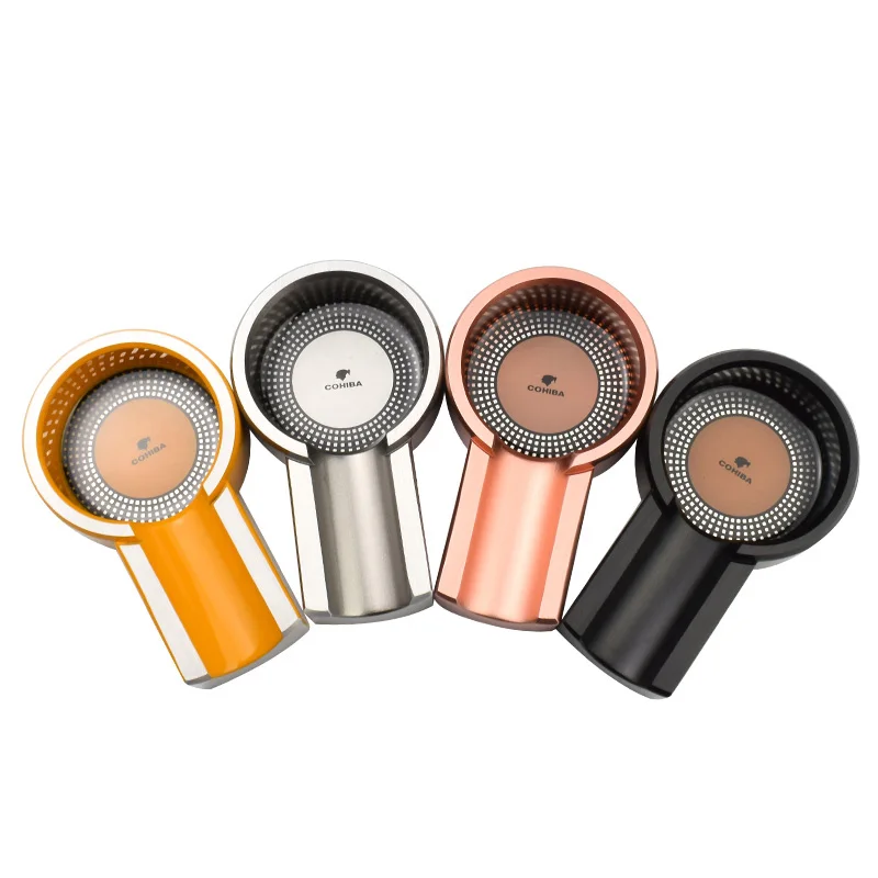 

COHIBA Mini Small Size Titanium Alloy Metal Cigar Ashtray 4 Colors Portable