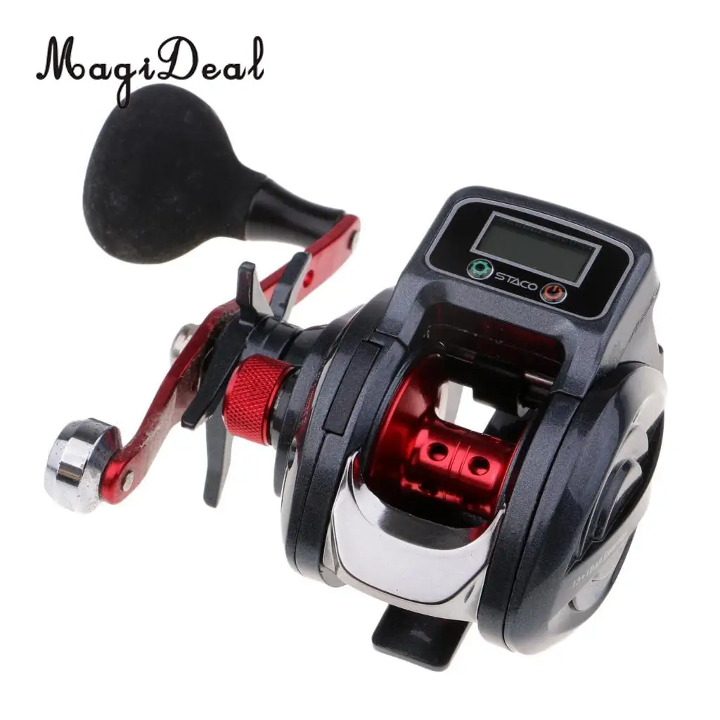 

Fishing Line Counter Reel Digital LCD Display 9+1 Ball Bearings 6.3:1 Baitcasting Reels Trolling Surf Casting Reels