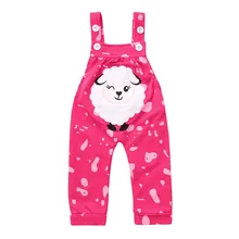 ARLONEET Для детей мальчиков и девочек мультфильм нагрудник Штаны модные милый мягкий хлопок козел печати комбинезон длинные Штаны L1013