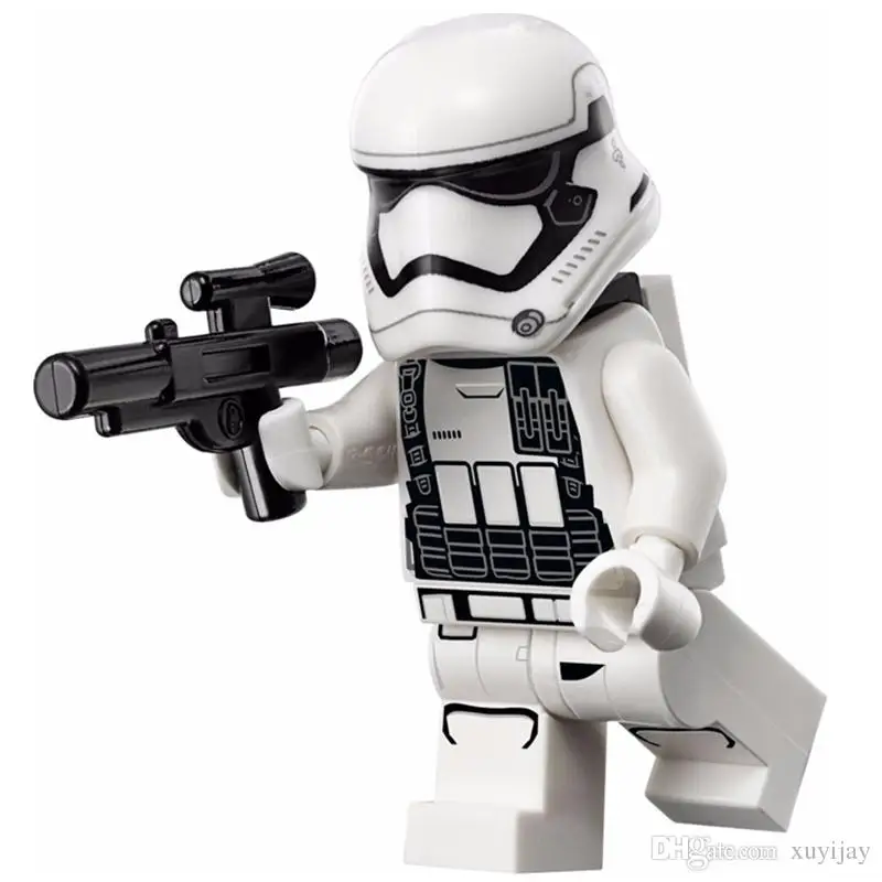 Beste Enkele Verkoop STARWAR EPISODE 7 EERSTE ORDE STORMTROOPER EXCLUSIEVE KAN Minifig Monteren Model DIY 3 DBuilding Blokken Kinderen Geschenken Speelgoed
