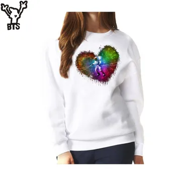 

Space Sweatshirt Women Pink Streetwear Fashion Print Sweatshirt Women Plus Size O-Neck Casual White Hooded Sweatshirt Woman