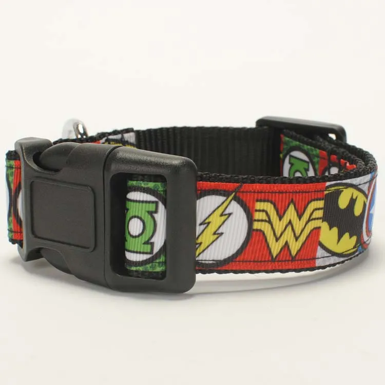 

NEW 1"25mm avenger pattern printed Dog Collar,1 inch top Dog Collar 2 size avaiable