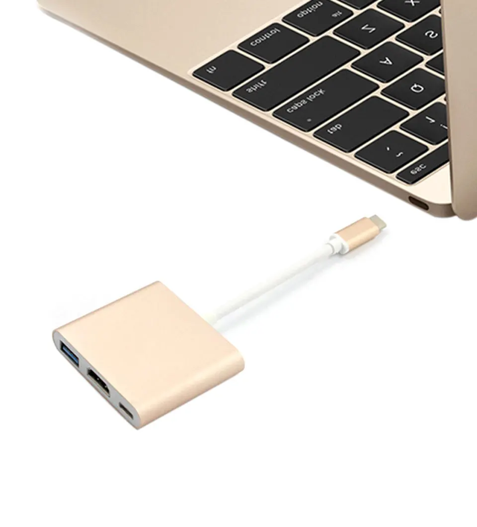 USB 3.1 Type C Thunderbolt 3 TO HDMI USB 3.0 multi-port Adapter Dongle Dock Cable for New Macbook Pro Mouse Keyboard TV Phone (4)