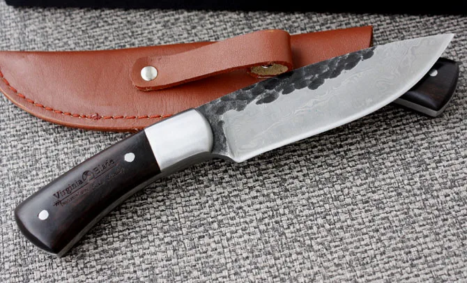 VOLTRON сталь+ эбеновая ручка охотничий нож открытый инструмент Походный нож ножи для выживания с кожаной оболочкой СПАСАТЕЛЬНЫЕ ИНСТРУМЕНТЫ EDC