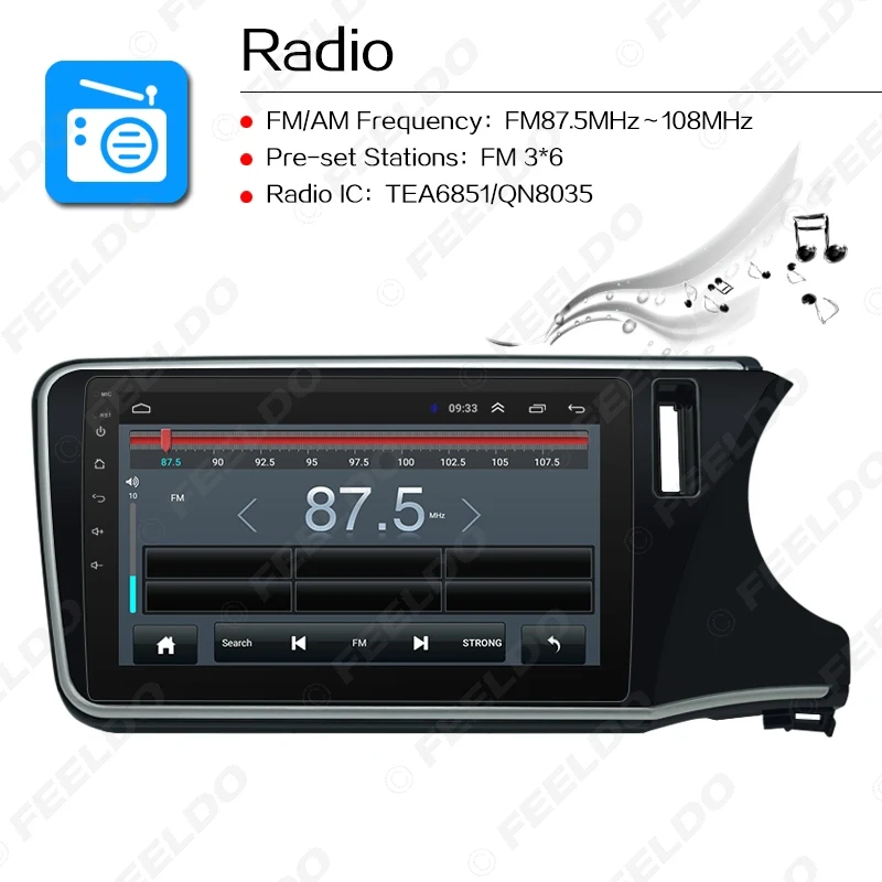 Cheap FEELDO 10.2 inch Bigger HD Screen Android 6.0 Quad Core Car Media Player With GPS Navi Radio For For Honda City 2015-2017 #2680 8 Cheap FEELDO 10.2 inch Bigger HD Screen Android 6.0 Quad Core Car Media Player With GPS Navi Radio For For Honda City 2015-2017 #2680 8