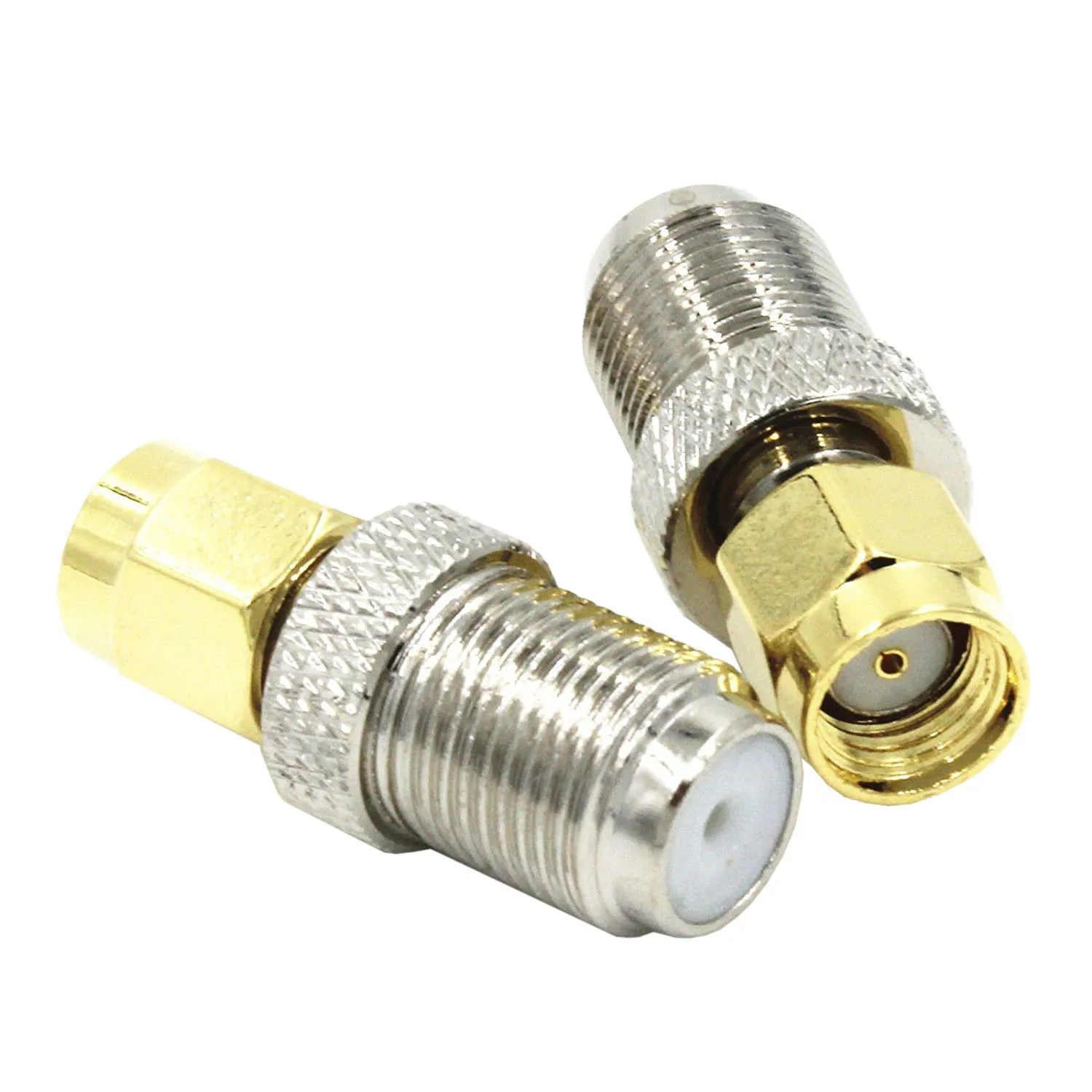 

RF coaxial coax adapter RP-SMA male to F female,silver