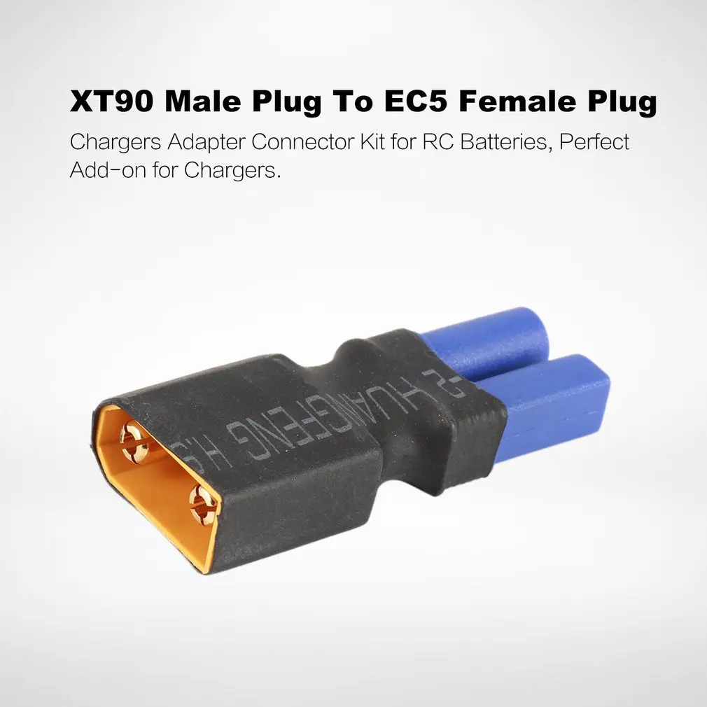

XT90 Male Plug To EC5 Female Plug Adapter For Lipo Battery Connector for RC Models Helicopter Drone Quadcopter Toys Parts