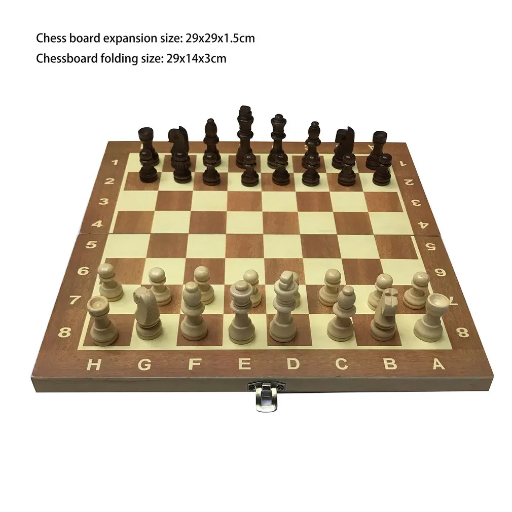 29 см деревянная шахматная доска, складная доска, шахматная игра, смешной Международный шахматный набор, вечерние, для семейного отдыха