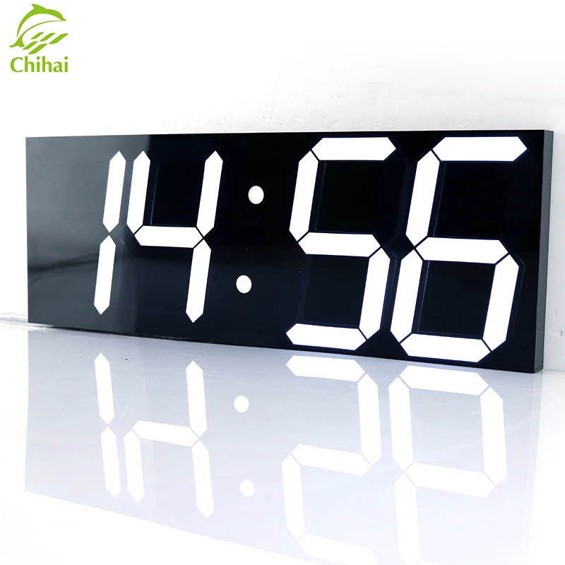 LED Digital Wall Clock Wake Up Light Large Wall Clock Electronic Stopwatch Timer Weather Station Ne - 32982891351