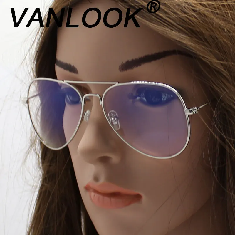 Ženske Moške Prosojne očala Računalniška očala Moda Anti Blue Ray Čista Lens Kovinska okvirja Očala Oculos De Grau Female