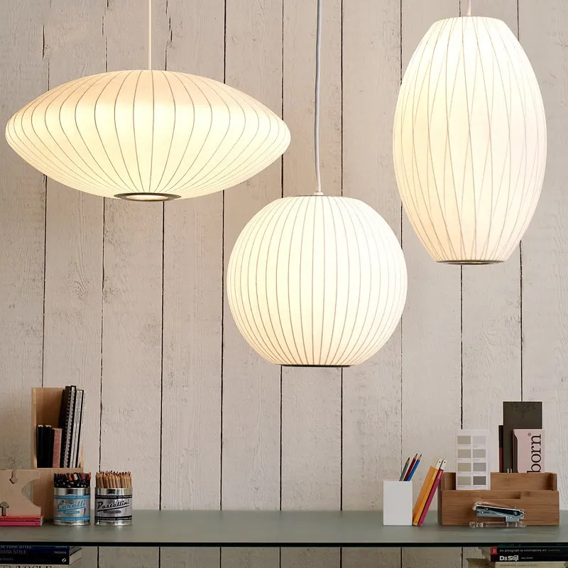 

Nelson Bubble Lamp Pear Pendant Light White 40cm Replica E27 Silk Pendant Light Pendant Lamp Pendant Lighting