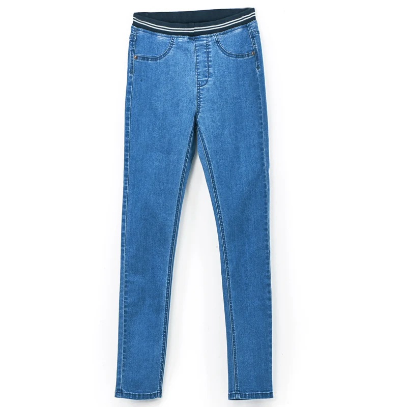 Женские леггинсы LEIJIJEANS синие эластичные длинные облегающие джинсы карандаш со