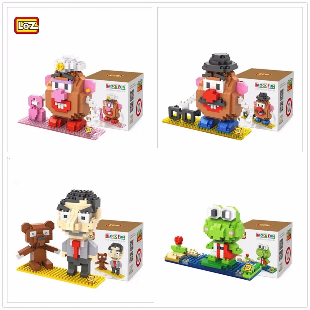 

Mr.Bean Potato Frog Mr Egg LOZ Diamond Block Micro Blocks Anime Cartoon 3D Educational Building Block Toys Model Gift 9507
