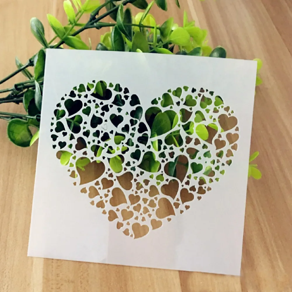 

Plastic Cake Foam Spray Template Barista Stencils Decoration Tool Garland Mold Fancy Cake Printing Flower Model
