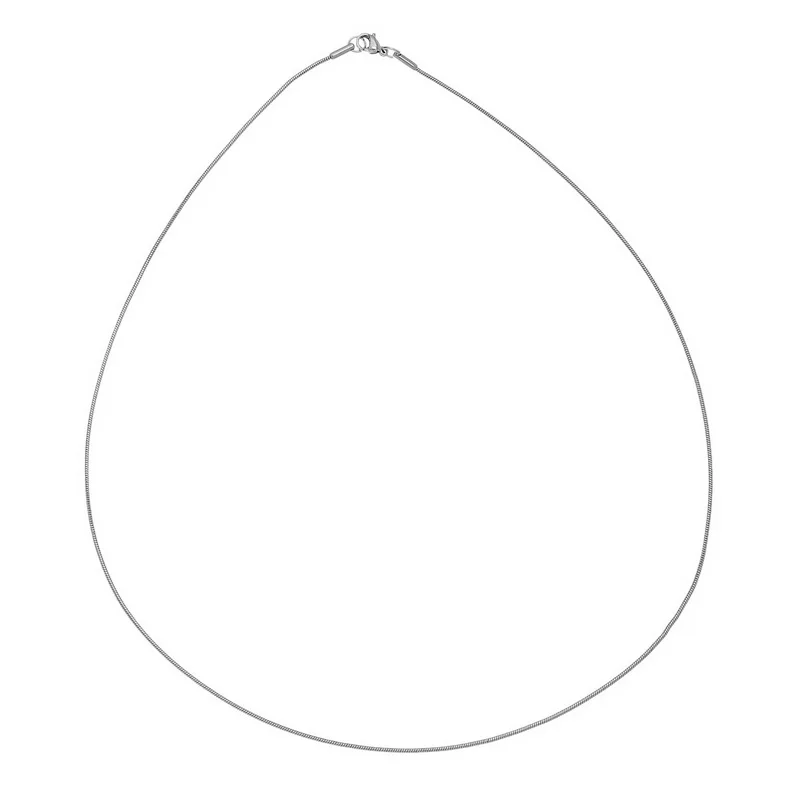 

LASPERAL 1PC Stainless Steel Round Snake Chain Necklace Supplies For Jewelry DIY Findings Hand Made Necklace 1.2mm 52cm