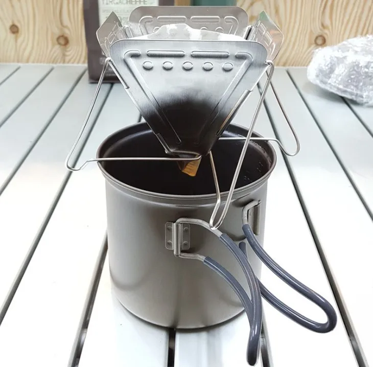 

Outdoor Folding Portable Coffee Drip Rack Stainless steel Coffee Maker for Camping 145G