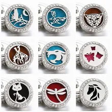 Модные животные бабочка кошки Сова лошадь полый ароматерапия 22 мм Кристальный медальон застёжка, бусинка 18 мм браслет с застежкой подарок