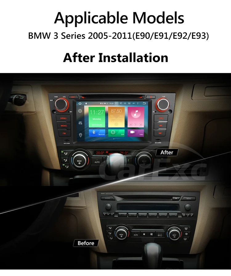 Top Octa-Core Android 9.0 FOR BMW 3 Series 320I 325I 330I 335I 2005-2011 E90 E91 E92 E93 Car Radio DVD GPS Navigation System Carplay 3