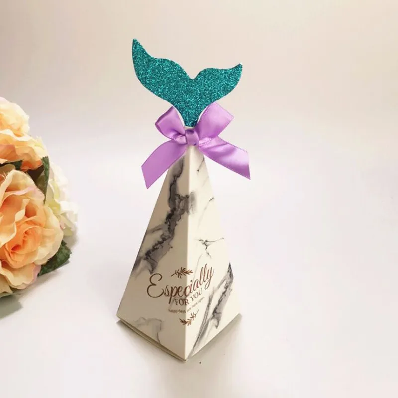 Feiluan/100 шт., новый красивый цвет, 6x6x18,5 см, коробка русалки, европейская, свадебная, креативная, candybaby, коробка для дня рождения