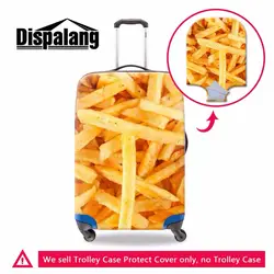 Dispalang 3D Fries Print тележка чемодан защиты мешка для сбора пыли Дело эластичные багажа Крышка для путешествия тележка Case чехол от дождя