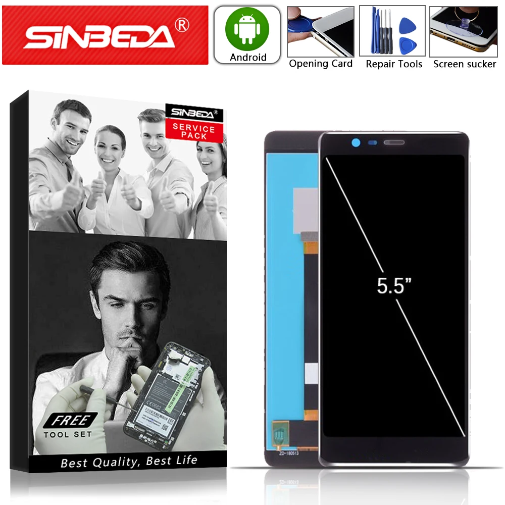 

5.5"Sinbeda For NOKIA 5.1 LCD Display Touch Screen Digitizer For NOKIA 5.1 Display For Nokia TA-1024 TA-1027 TA-1044 TA-1053 @