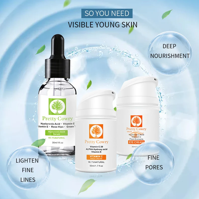 

Pretty Cowry Skin Care Set Hydrating Brightening Anti-aging Whitening And Moisturizing Hyaluronic acid Korea Facial Care Set