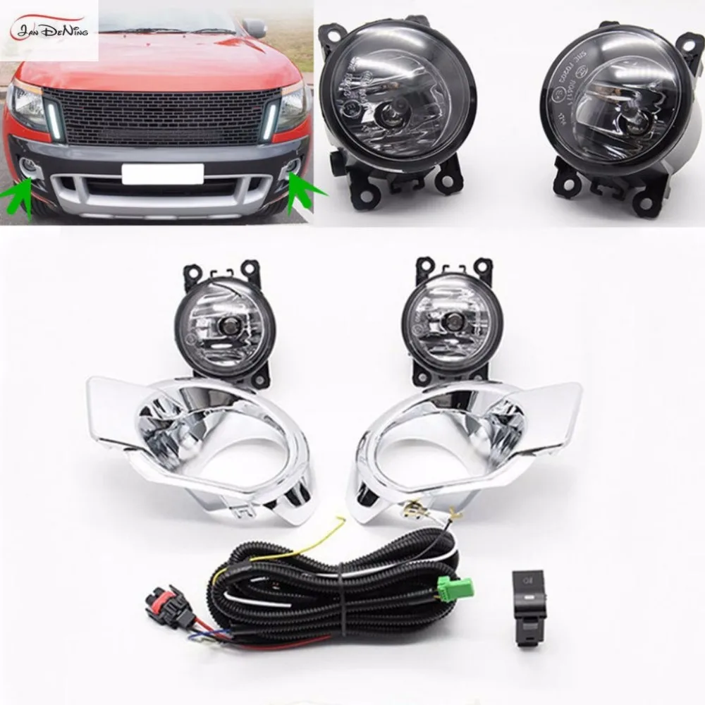 JanDeNing Car Fog Lights for Ford RANGER 2012 Clear Halogen bulbH11