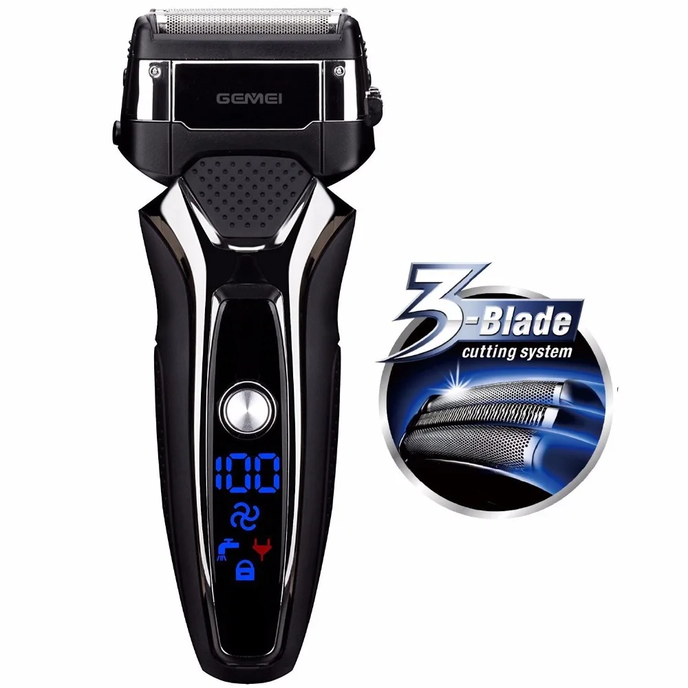 Men's professional 3 blade shaver Turbocharged electric shaver