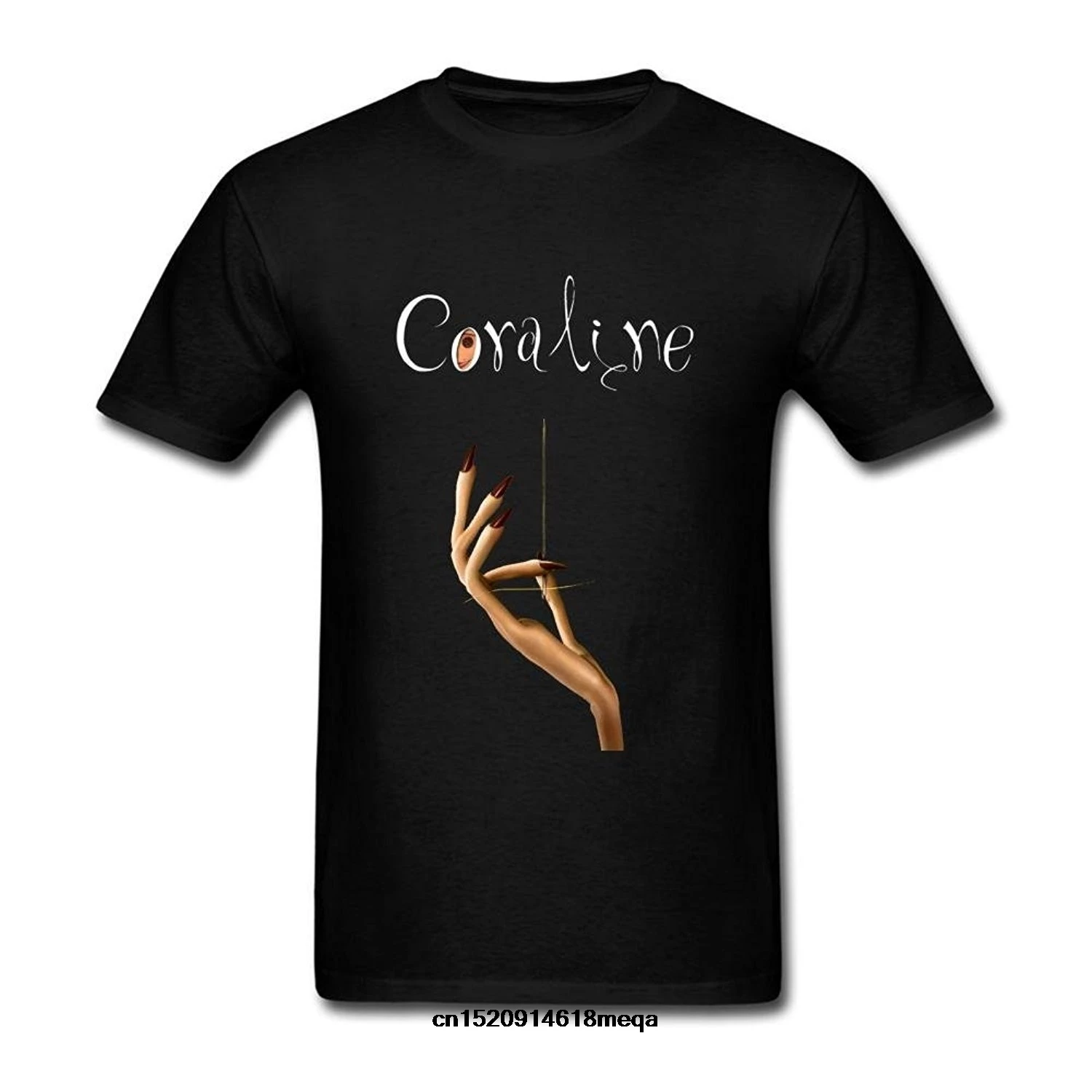 

t shirt Men's Coraline Stop motion animation Design Cotton Retro T-Shirt