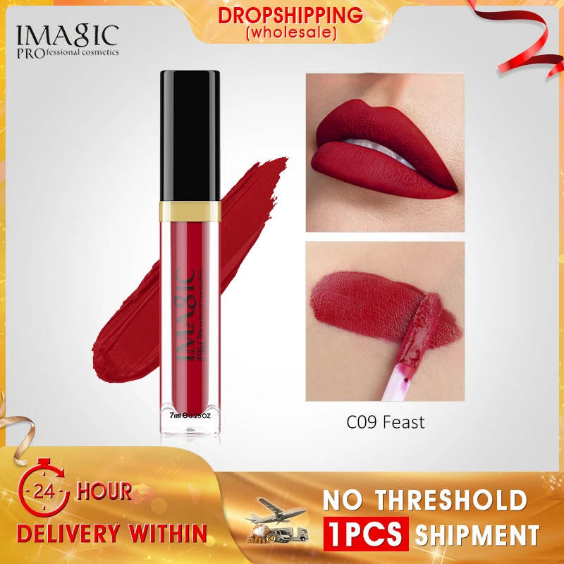 

IMAGIC hot waterproof lip gloss matte liquid lipstick matte lipstick lipkit cosmetics 12COLOR