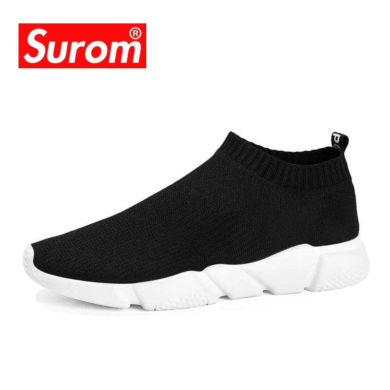 Meilleur SUROM Marque D été Hommes Chaussettes Sneaker Respirant Maille Mâle Occasionnel Chaussures Slip sur Chaussette Chaussures Mocassins Garçons Super Lumière Chaussette formateurs
