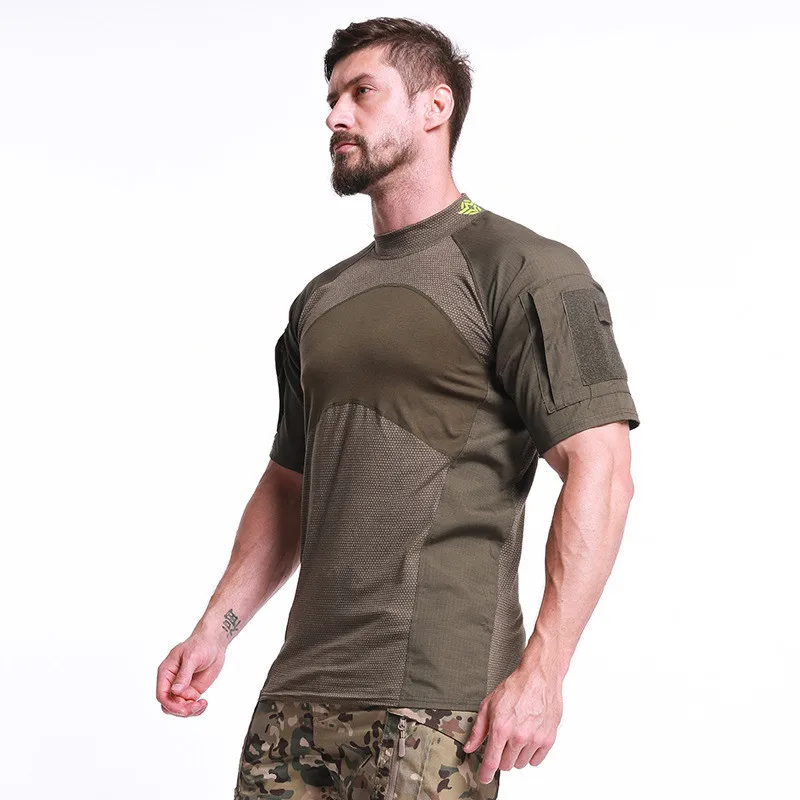 Новые мужские тактические футболки Airsoft Uniforme, камуфляжные футболки с коротким рукавом для охоты, туризма, охоты, базовые слои, одежда для пейнтбола