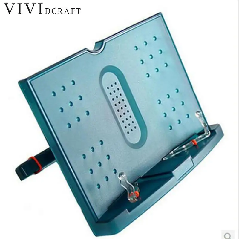 

Vividcraft 1pc Portable Adjustable Folding Tablet Book Holder For Reading Decorative Bookends Office Desk Holder Tilt Bookstand