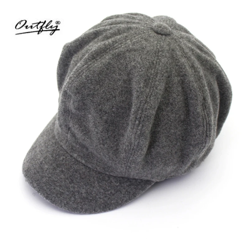 

Wool parent-child octagonal hat spring and autumn Korean version of the men and women couples fashion cap