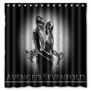

Avenged Sevenfold&A7X Skull Background Waterproof Polyester Shower&Bath Curtain( 180X180CM)