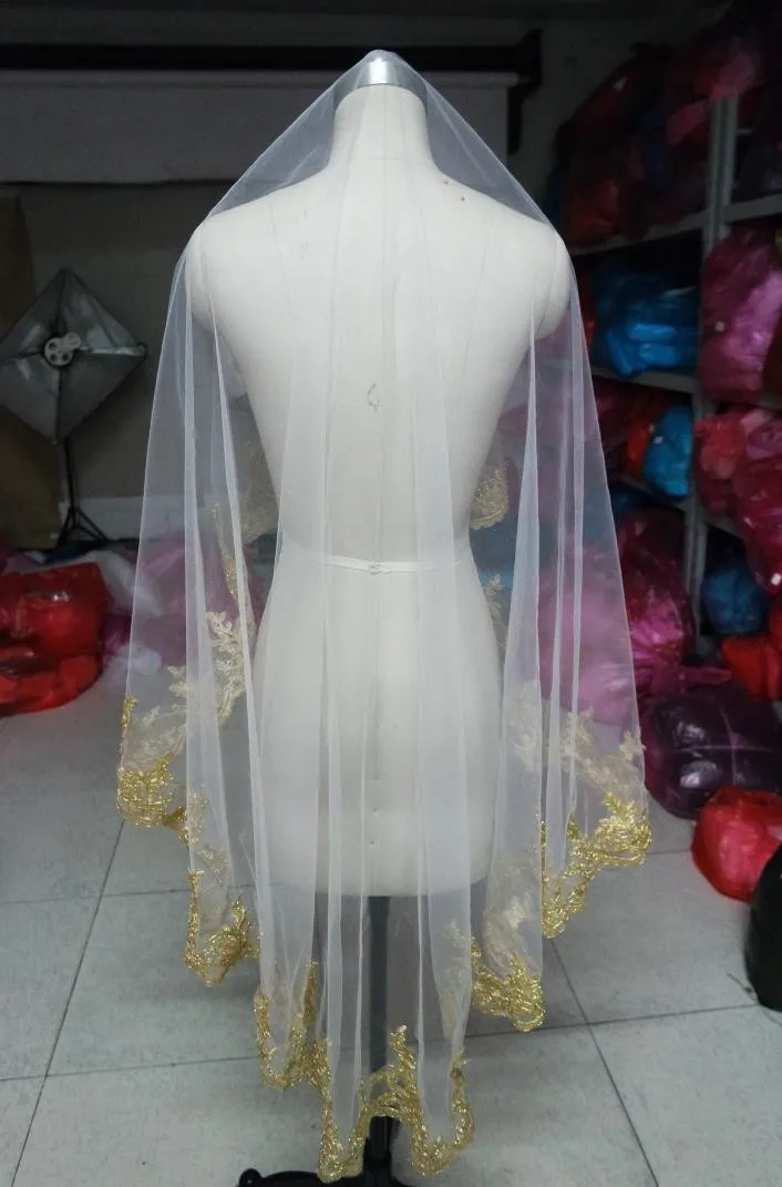SHAMAI, Золотая кружевная кромка, бордовая красная свадебная фата, длина 150 см, однослойная Фата для невесты, свадебная вуаль, расческа