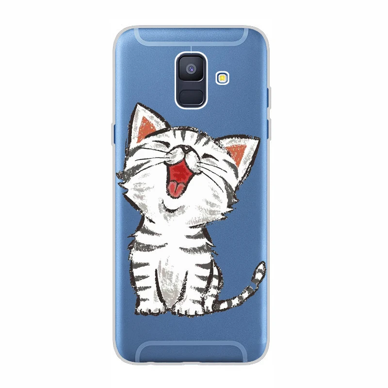 Чехол для Samsung Galaxy A6 Plus 2018 мягкий силиконовый чехол из ТПУ защитный задней панели