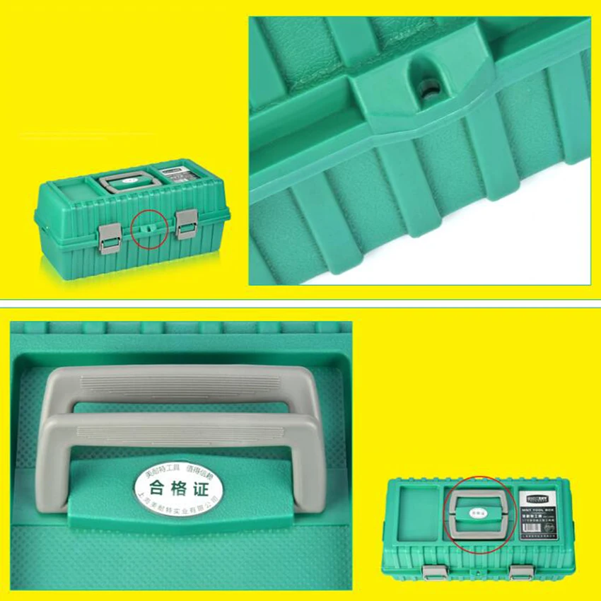 Goedkoop 430X170X190 Mm Abs Tool Case Toolbox Slagvast Vouwen Waterdichte Apparatuur Camera Case Reizen Vissen Reparatie gereedschapskist